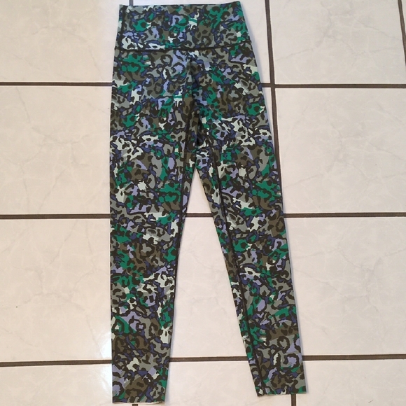 aerie Pants - Aerie Green and Blue Leggings with High Waistband